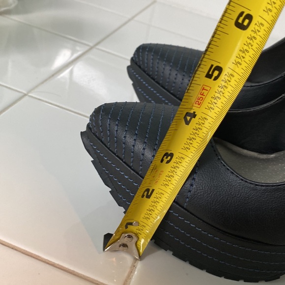 NEW MIchael Antonio Studio Lisandro black size 10 platform stiletto wedge heels - Picture 8 of 9